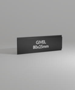 GIVEL 80×25  – aluminium anodisé noir