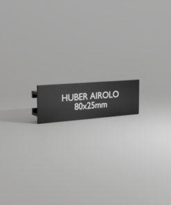 Huber Airolo 80×25 – aluminium anodisé noir